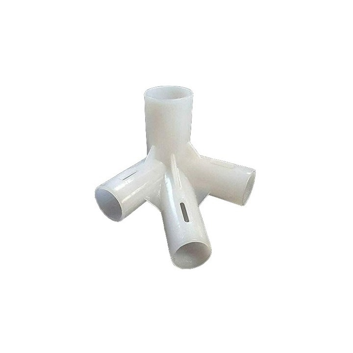 Set 15 accesorii conectori pentru montaj pavilion de gradina 3x6 m, piese din ABS, alb [5]
