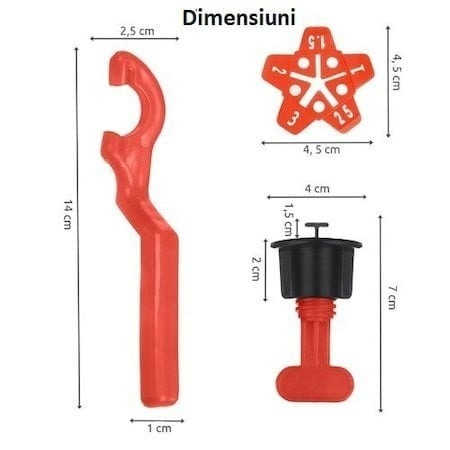 Set 150 tije refolosibile pentru gresie, 2 chei si 50 stele rost de la 1-3 mm [6]