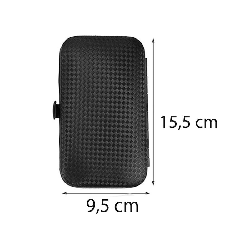 Set 16 piese pentru manichiura si pedichiura, trusa profesionala cu instrumente din otel inoxidabil, etui elegant negru cu interior rosu, compact si portabil, ideal pentru calatorii si ingrijirea comp [7]