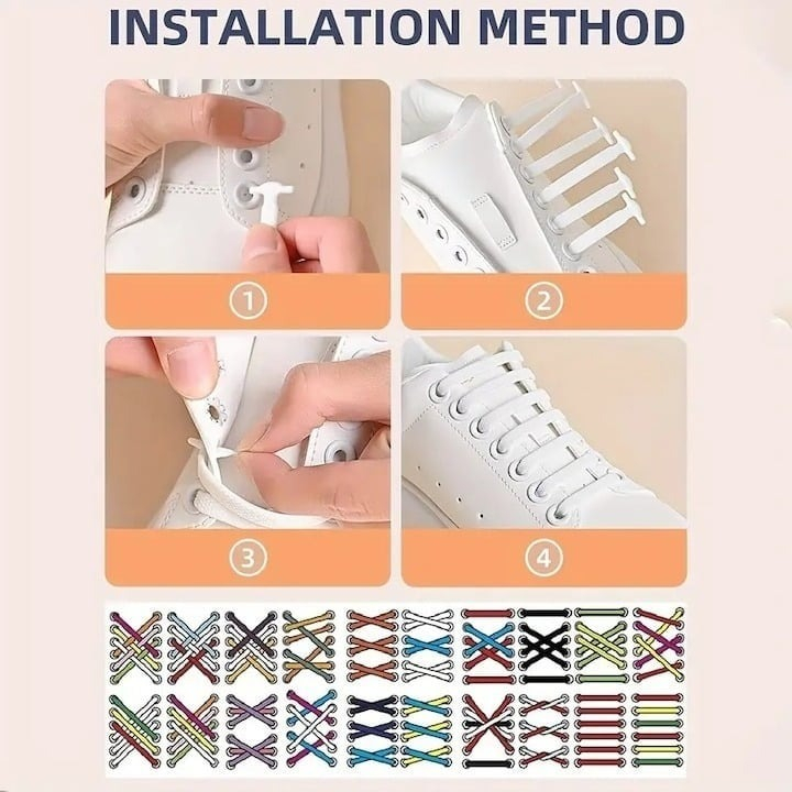 Set 16 sireturi elastice universale din silicon pentru incaltaminte – Inchidere rapida, confortabila si fara legare, potrivite pentru toate tipurile de pantofi [8]