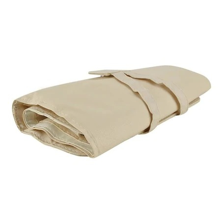 Set 18 pensule de machiaj,make up,manere din lemn,borseta din piele ecologica - Crem [7]
