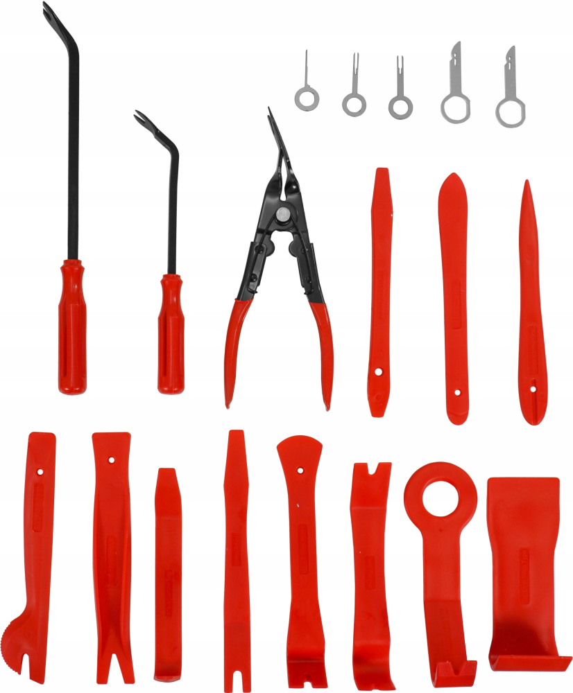 Set 19 unelte pentru demontare tapiterie auto, extractoare clipsuri si conectori, din nylon si metal, cu husa pentru depozitare [4]