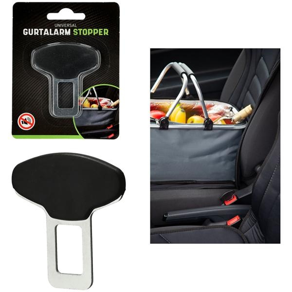 Set 2 adaptoare metalice pentru slot centura auto utilizare temporara negru [4]