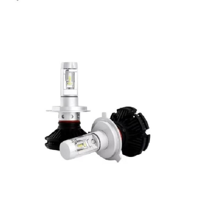 Set 2 becuri auto LED, model X3, soclu H7, putere 50W - Negru [2]