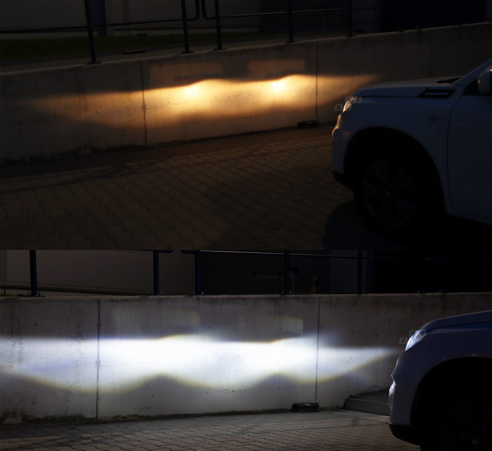 Set 2 becuri LED auto H7 COB 4Side, 6500K, 3800 lm, 38W, 12/24V, 4 fete luminoase [3]