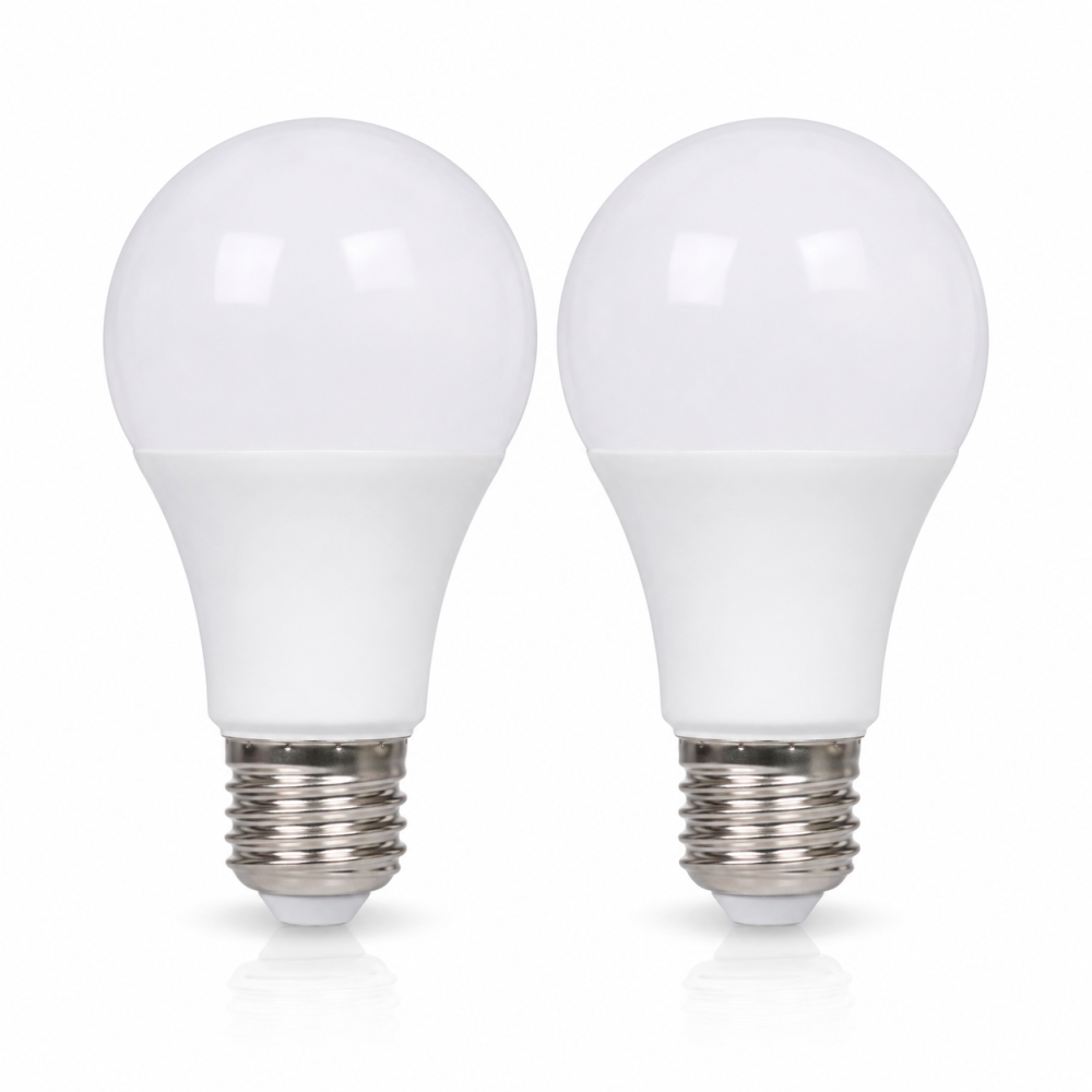 Set 2 becuri LED E27 5W, lumina alb cald, consum redus de energie, iluminare uniforma pentru locuinta, birou si spatii comerciale [2]