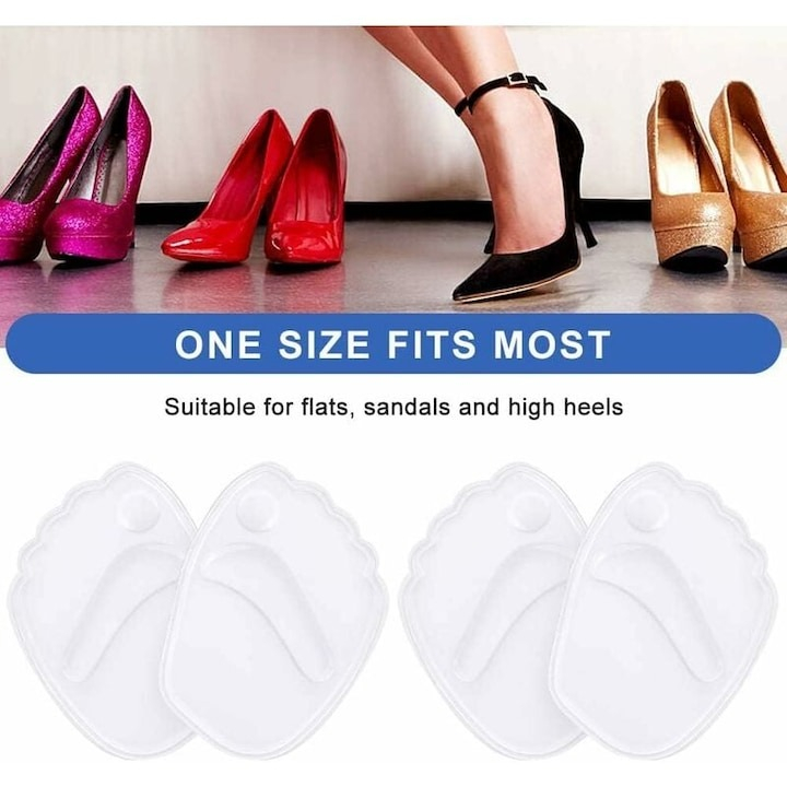 Set 2 branturi pentru pantofi, silicon, protectie impotriva bataturilor, adeziv, transparent [2]