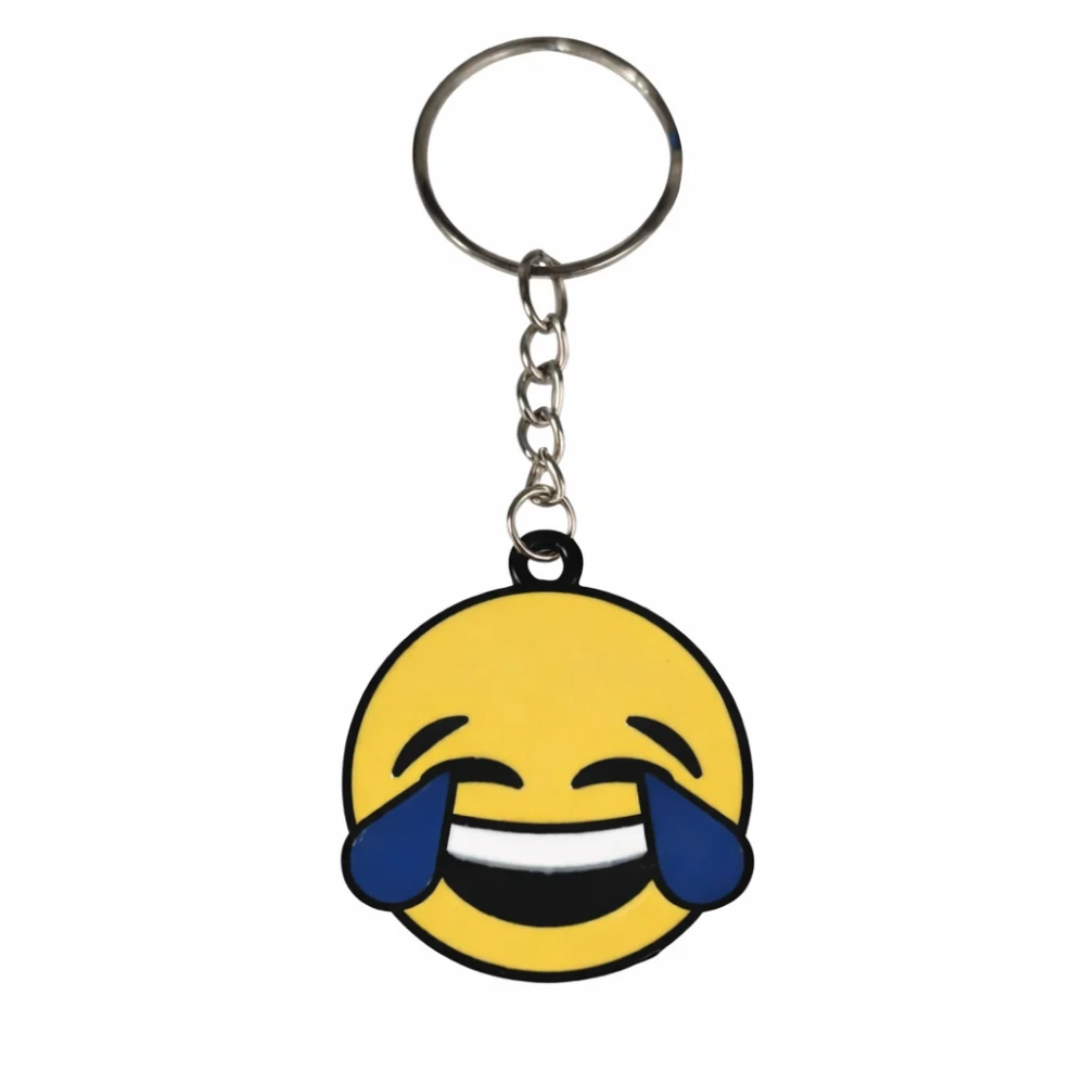 Set 2 brelocuri cu emoticon ras cu lacrimi, model Smiley Laughing Face [3]