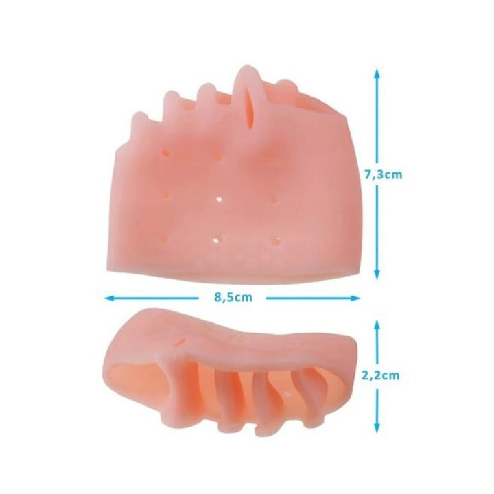 Set 2 bucati protectii pentru monturi, separatoare degete, elastic, universal, 7 x 9 cm, bej [2]