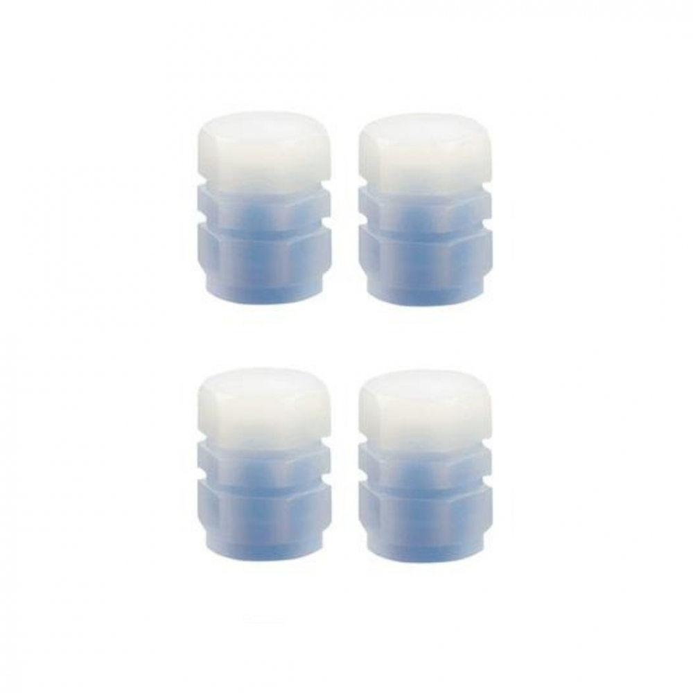 Set 2 capace ventil, lumini pentru bicicleta, fosforescente, ABS, universale, albastru [2]