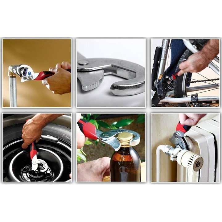 Set 2 chei universale cu carlig, metalice, reglaj 9–32 mm, lungimi 21 cm si 27 cm [8]