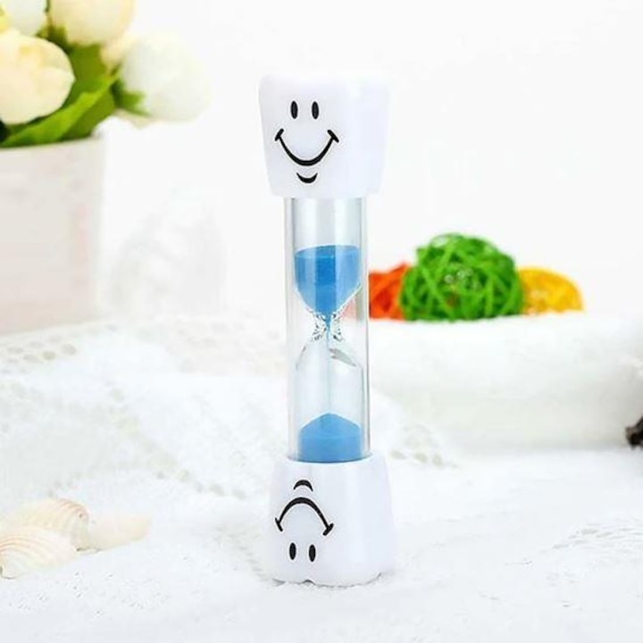 Set 2 clepsidre pentru perierea dintilor, 3 minute, 10 x 2.5 cm, albastru [2]