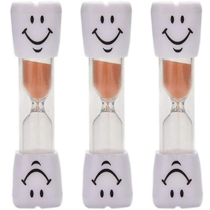 Set 2 clepsidre pentru perierea dintilor, 3 minute, 10 x 2.5 cm, portocaliu [4]