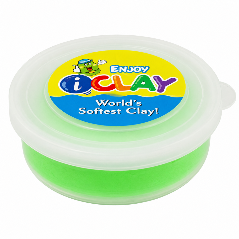 Set 2 culori plastilina neon pentru proiecte artistice, verde neon si roz neon, 2 x 18 g [4]