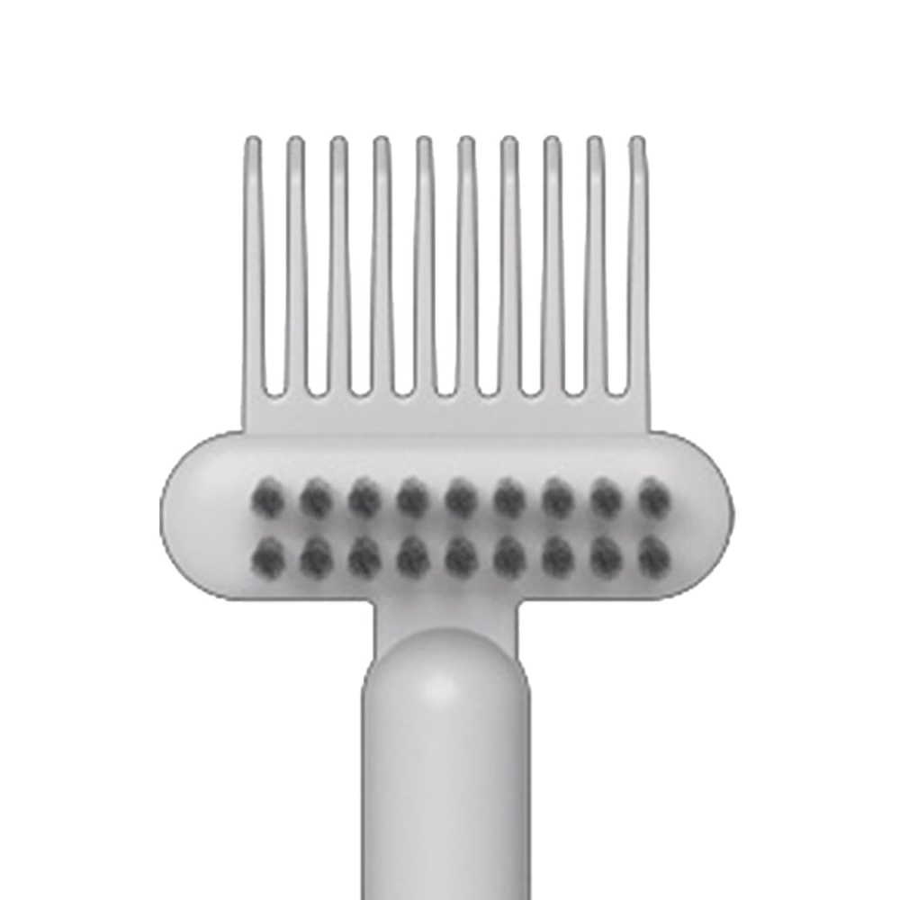 Set 2 curatatoare albe 16 x 5 cm pentru perii de par si piepteni [6]