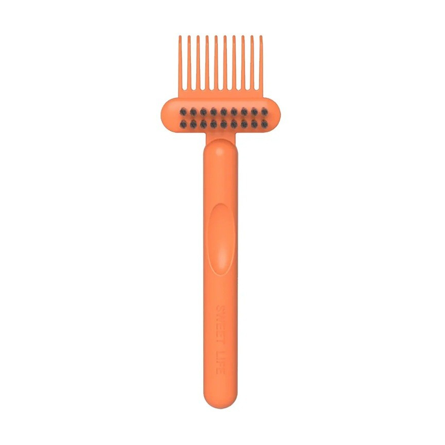 Set 2 curatatoare portocalii 16 x 5 cm pentru perii de par si piepteni [7]