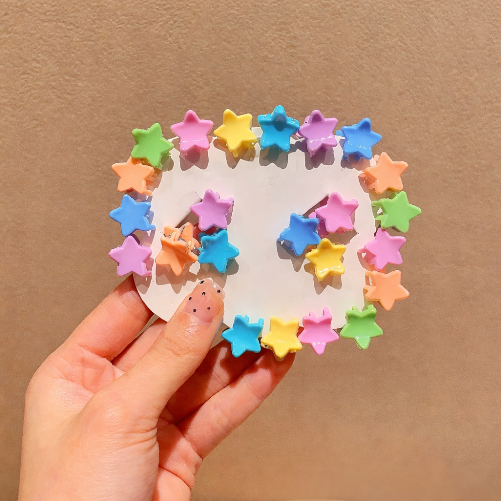 Set 2 cutii accesorii par copii cu 52 elastice textile de 2 cm, 160 elastice cauciuc multicolore si 10 cleme steluta in 2 cutii organizator transparente [3]