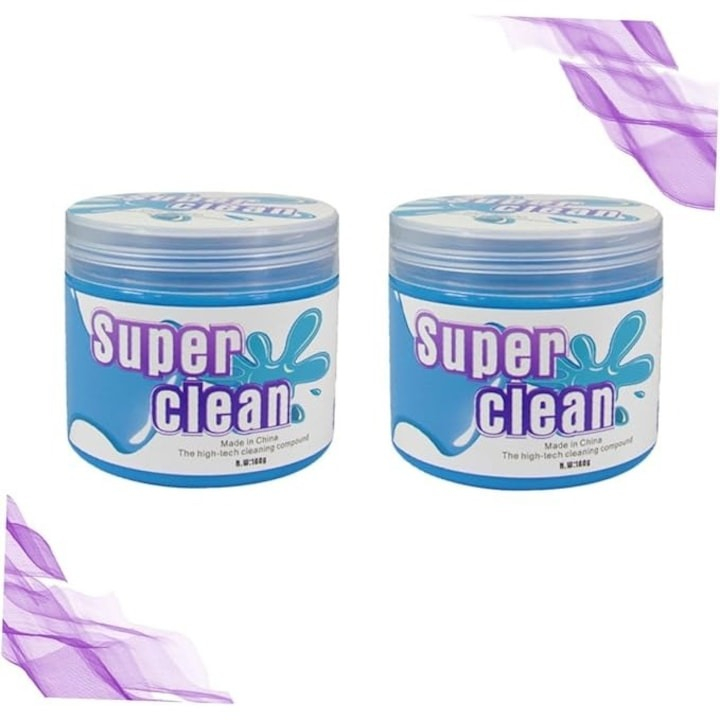 Set 2 cutii cu slime, gel pentru curatarea spatiilor greu accesibile, multifunctional - Albastru [3]