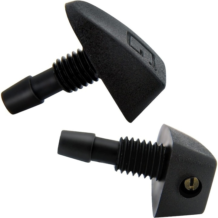 Set 2 duze universale pentru spalare parbriz, reglare flux 360°, tip ceata, plastic rezistent, 0.9 x 1.6 x 2.6 cm, culoare neagra [4]