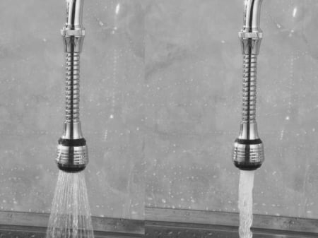 Set 2 extensii robinet flexibila 360 grade cu 2 moduri de pulverizare 13 cm lungime [5]