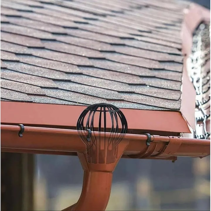 Set 2 filtre pentru jgheab, pentru protejarea scurgerii si mentinerea fluxului apei, plastic rezistent, 132x145 mm, negru – solutie practica pentru prevenirea infundarii jgheaburilor [2]