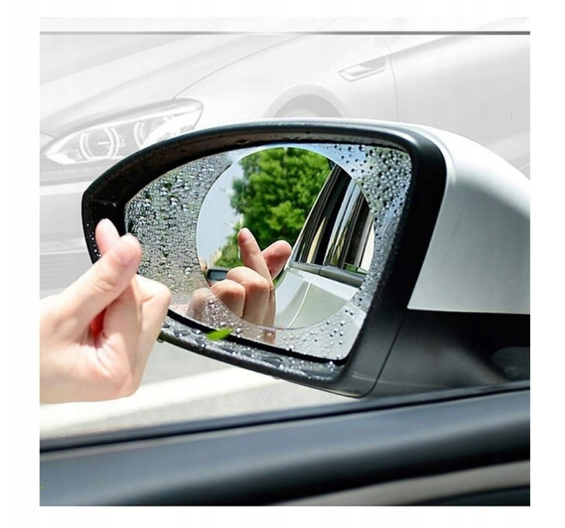 Set 2 folii protectie oglinzi auto anti-ceata hidrofobe universale [8]