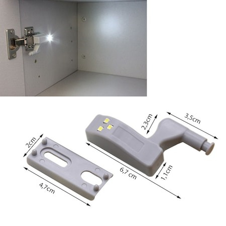 Set 2 Iluminatoare cu 3 leduri si baterie pentru montare la balamale,dulapuri,usi,spatii intunecate [2]