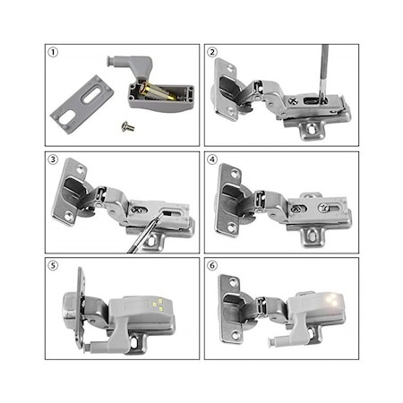 Set 2 Iluminatoare cu 3 leduri si baterie pentru montare la balamale,dulapuri,usi,spatii intunecate [3]