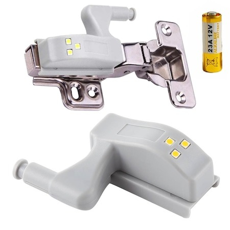 Set 2 Iluminatoare cu 3 leduri si baterie pentru montare la balamale,dulapuri,usi,spatii intunecate [4]