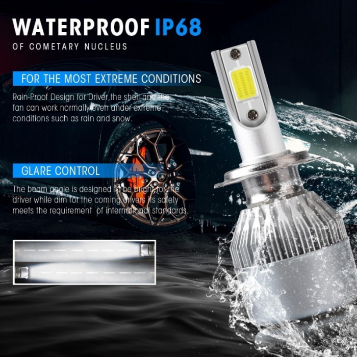 Set 2 becuri auto model C6, soclu H7, putere set 72W - 7600 lumeni [4]