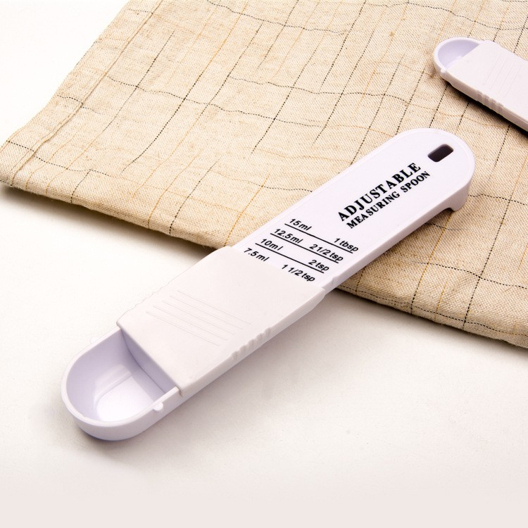 Set 2 linguri de masurat albe 16 x 3,5 x 1,6 cm, din plastic, dozare ajustabila [4]