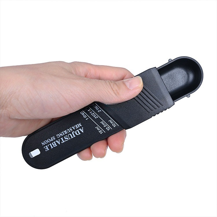 Set 2 linguri dozatoare negre 16 x 3,5 x 1,6 cm, din plastic, cu masurare ajustabila [2]