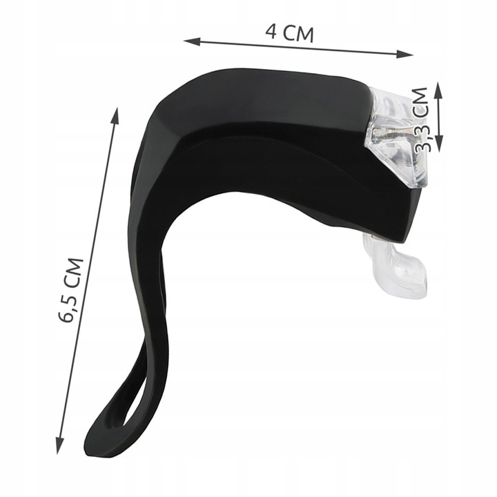 Set 2 lumini bicicleta, din silicon, lumina alba, 3 moduri de iluminare, impermeabile, prindere rapida cu clema, rezistente la praf si ploaie, negru [7]