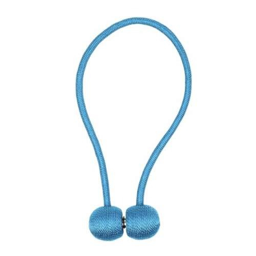 Set 2 magneti decorativi pentru perdele si draperii, tip snur, poliester, 44 cm - Albastru [4]