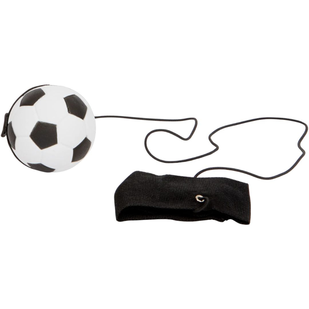 Set 2 mingi elastice cu revenire automata – model fotbal alb-negru si Space Moon Ball verde multicolor, 66 mm, pentru joaca activa si concentrare [4]