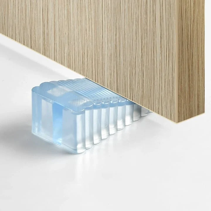 Set 2 opritoare pentru usa, transparente 9.5 x 4 x 2.8 cm, silicon antiderapant, pene universale pentru fixarea si blocarea usilor [5]