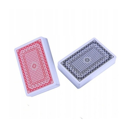 Set 2 pachete carti de joc clasice, din plastic - Rosu, negru, albastru [3]
