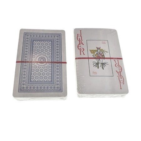 Set 2 pachete carti de joc clasice, din plastic - Rosu, negru, albastru [6]
