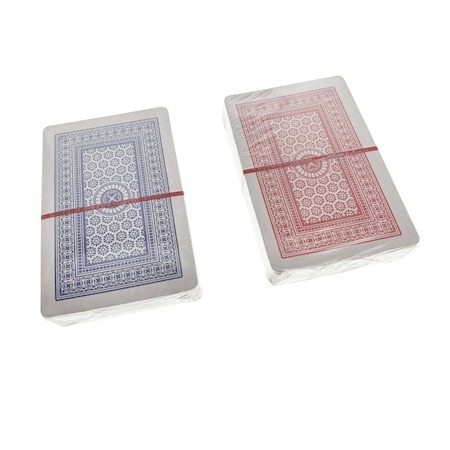 Set 2 pachete carti de joc clasice, din plastic - Rosu, negru, albastru [7]