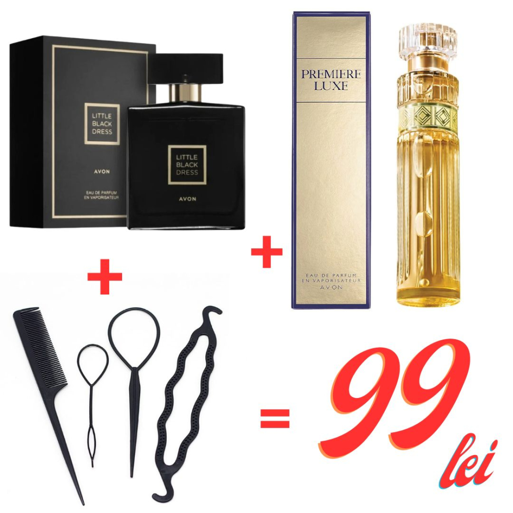 Set 2 parfumuri Little Black Dress & Premiere Luxe + set 4 accesorii păr – ofertă specială 99 lei [1]