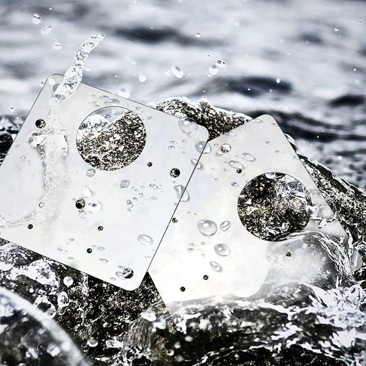 Set 2 placi reparatie balama dulap, otel inoxidabil, fixare rapida, rezistente, pentru usi mobilier, cu 12 suruburi incluse [4]