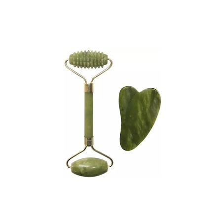 Set 2 role Jade (1 abraziva) cu piatra Gua Sha - Verde [3]