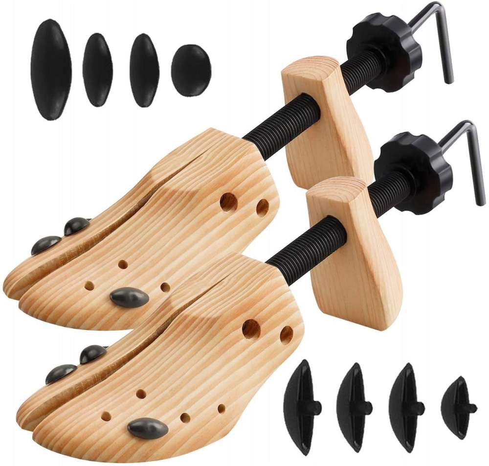 Set 2 sanuri universale reglabile din lemn si metal pentru largit si alungit incaltamintea – Dispozitiv profesional pentru pantofi, adidasi si ghete [1]