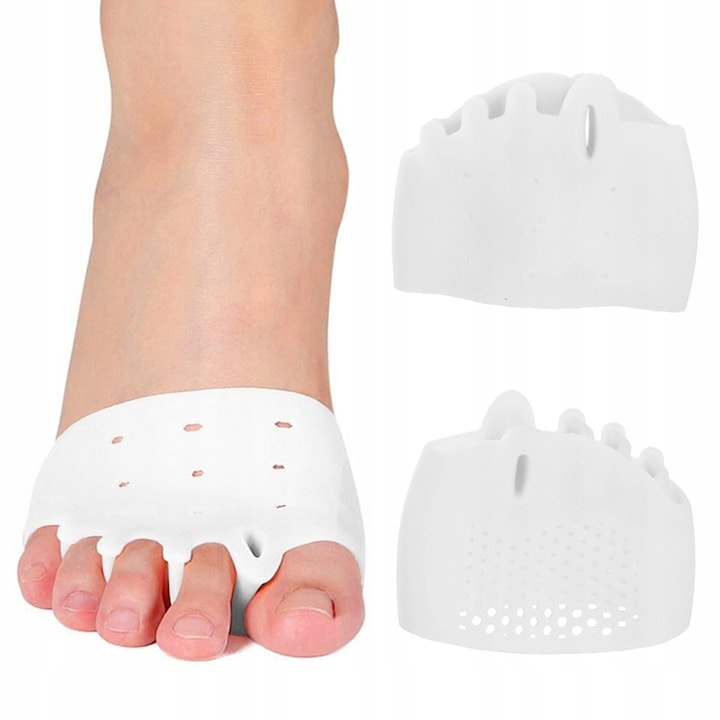 Set 2 separatoare din gel pentru degete de la picioare, suport corector pentru hallux valgus si suprapunere degete Descriere Acest set de 2 separatoare din gel pentru degete de la picioare este concep [3]