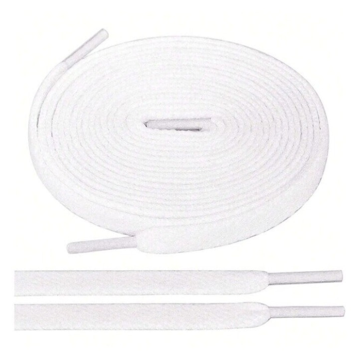 Set 2 sireturi casual, accesorii incaltaminte sportiva - Alb