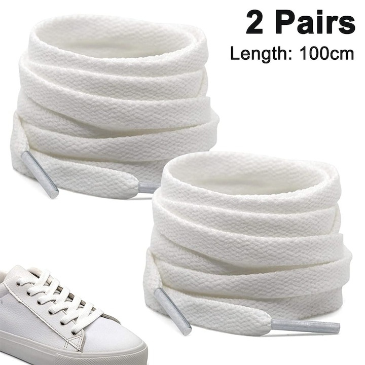 Set 2 sireturi casual, accesorii incaltaminte sportiva - Alb [4]