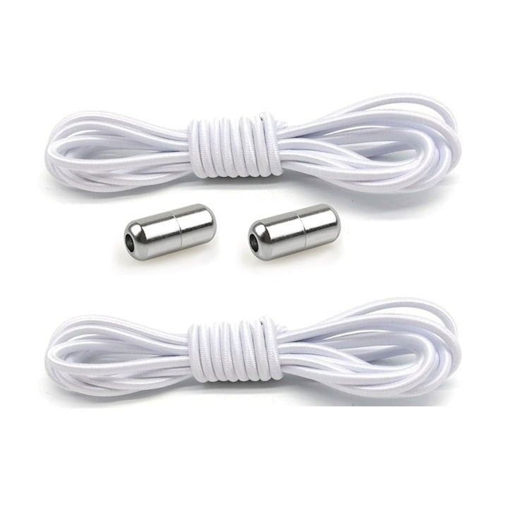 Set 2 sireturi elastice cu sistem de prindere si capsula metalica – Inchidere rapida fara legare, potrivite pentru toate tipurile de incaltaminte [2]