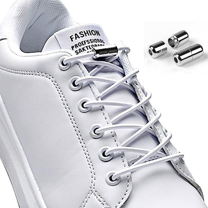 Set 2 sireturi elastice cu sistem de prindere si capsula metalica – Inchidere rapida fara legare, potrivite pentru toate tipurile de incaltaminte [7]