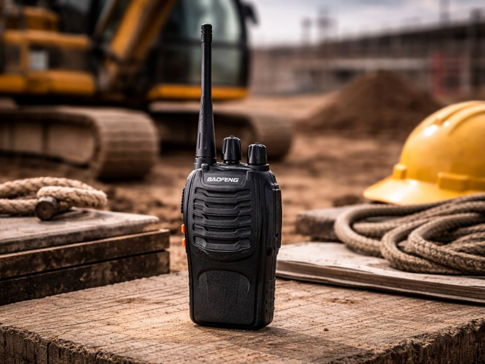 Set 2 statii radio portabile, 16 canale, raza de actiune pana la 8 km, frecventa 400-470 MHz, baterie 1500 mAh, casti si incarcatoare incluse, negru [4]