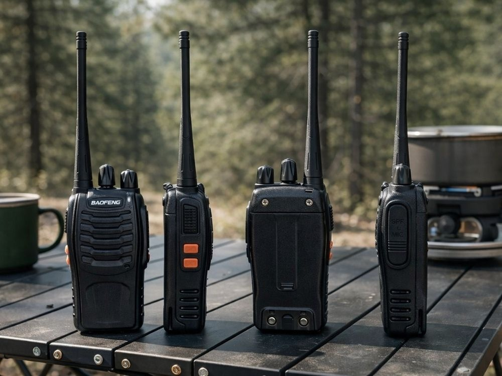 Set 2 statii radio portabile, 16 canale, raza de actiune pana la 8 km, frecventa 400-470 MHz, baterie 1500 mAh, casti si incarcatoare incluse, negru [11]